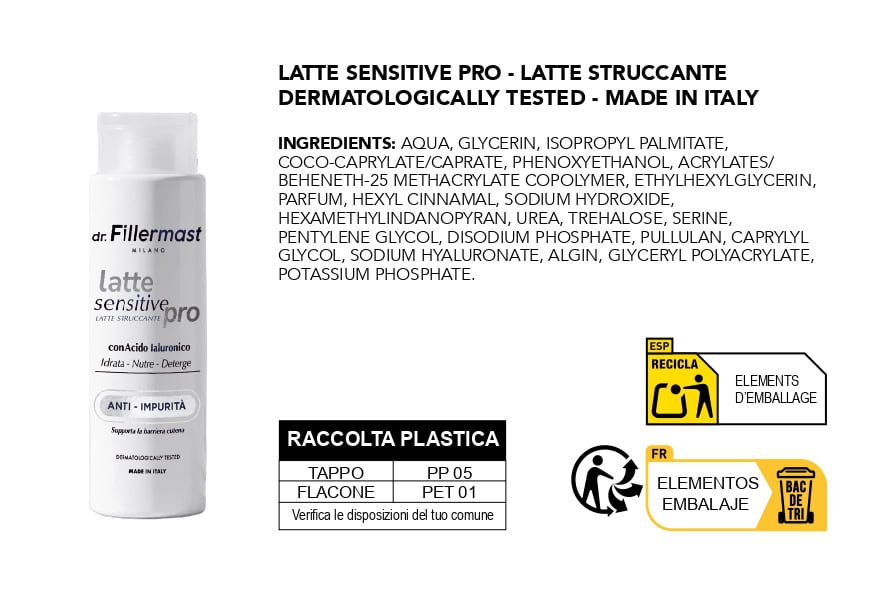 latte struccante sensitive pro